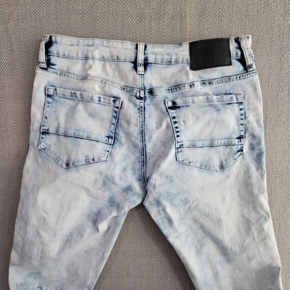 Rue21 Premium Jeans Men's 32x32 Skinny Supreme Flex Distressed Racing Stripe - Picture 8 of 16